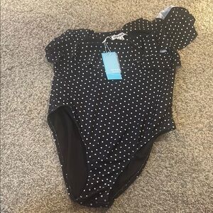 Black Polka Dot One Piece